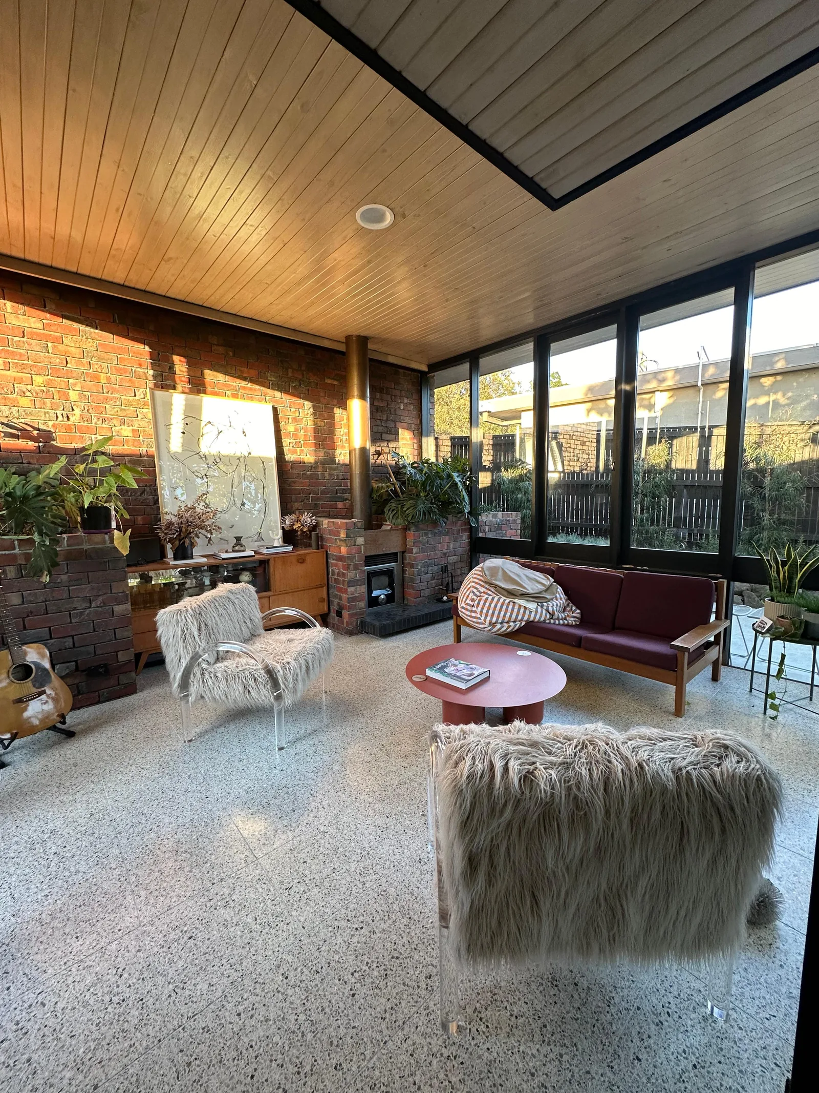 Completed terrazzo floor across a living area tiled by FA Tiling Group